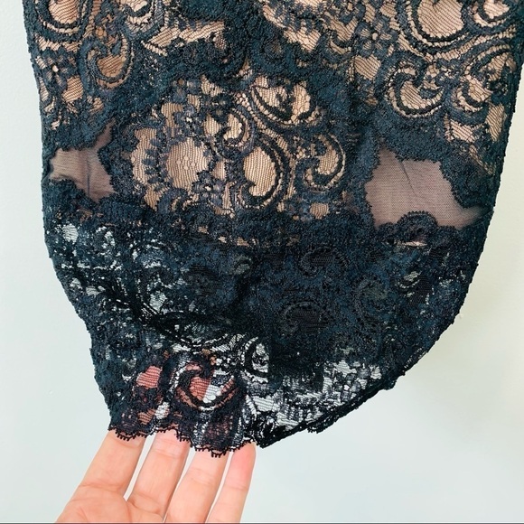 NWT ARTLIER NICOLE MILLER BLACK LACE MESH COCKTAIL DRESS - Picture 6 of 8